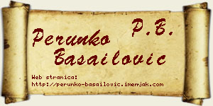 Perunko Basailović vizit kartica